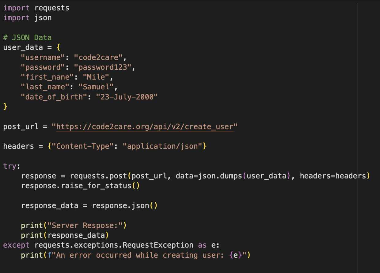Python How to POST Json Data with HTTP Request